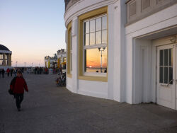 Strandpromenade, Borkum, Sonnenuntergang
